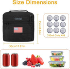 Portable Insulated Cooler Bag, Leakproof Soft-Sided Lunch Bag,8mm Insulation Keeps Cool 16+ for Camping, Beach, Picnics