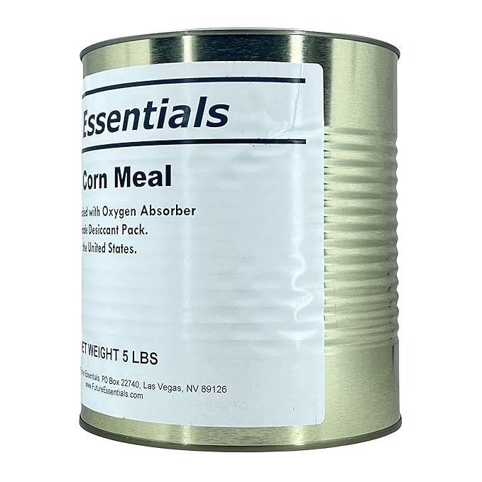 Future Essentials Freeze Dried Yellow Corn Meal Dry Corn For Baking & Cooking Great for Cornbread, Muffins Shelf Stable Emergency Supply Backpacking & Camping Easy Prep Survival Food #10 Can Pack of 12
