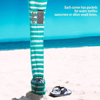 Qipi Beach Cabana - Easy to Set Up Canopy, Waterproof, Portable 6' x 6' Beach Shelter, Included Side Wall, Shade with UPF 50+ UV Protection, Ultimate Sun Umbrella - for Kids, Family & Friends