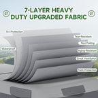 Umbrauto 5th Wheel RV Cover Fits 40-44ft Travel Trailer Motorhome, Extra-Thick Windproof Camper Cover with 6 Gutter Cover Adhesive Repair Patches, Ladder Cover