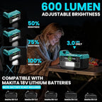 550W Power Inverter for Makita 18V, DC 20V to AC 110V Pure Sine Wave, Portable Power Station with 2 USB Ports & 1 AC Outlet & 1 Type-C Fast Charging, Battery Adapter with LED, Battery Not Included