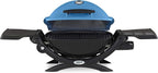 Weber Q1200 Liquid Propane Portable Gas Grill, Blue – 1‑Burner Travel and Camping Grill with Cast‑Iron Grates & Electronic Ignition (8,500 BTU Burner)