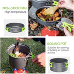 1 Set Outdoor Tableware Kit Reusable l Lightweight Camping Tools Cookware Travelling Hiking Picnic BBQ Equipments