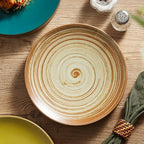 Camping Plates Dessert Plate Salad Plate Serving Plate Tray Stoneware Round Ceramic Dinner Plate Flat Dish Dish Cold Dish Tableware Decorative Plate(A,7 INCH)