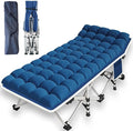Camping cot with Mattress Comfortable Camping Cots for Adults with Carry Bag Portable Folding Cot Easy to Install Guest Bed Outdoor Indoor