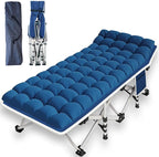 Camping cot with Mattress Comfortable Camping Cots for Adults with Carry Bag Portable Folding Cot Easy to Install Guest Bed Outdoor Indoor