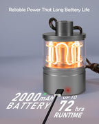 Aluminum Camping Lantern, Rechargeable Ambient Lantern with Paracord Handle & Smooth Dimming, Portable Warm Light for Indoor/Outdoor, Bedroom, Hiking and Emergency, 4'' x 2.4''