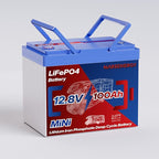 12V 100Ah Lifepo4 Battery, Bci Group 24 Size, Built-In 100A Smart BMS, 4500+ Deep Cycle Grade A Lithium Cells For RV Travel,Trolling Motor,Marine, Boat, Solar Panel, Off Grid, Camping (1PC)