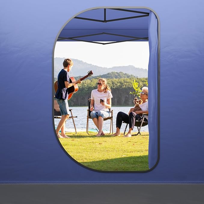 Camping Cube Side Tent for 10x10 Pop Up Canopy, Waterproof Gazebo Room with Mesh Windows, Easy Setup Canopy Side Tent for Family Camping, Market Booth, Backyard Use (Canopy Not Included)