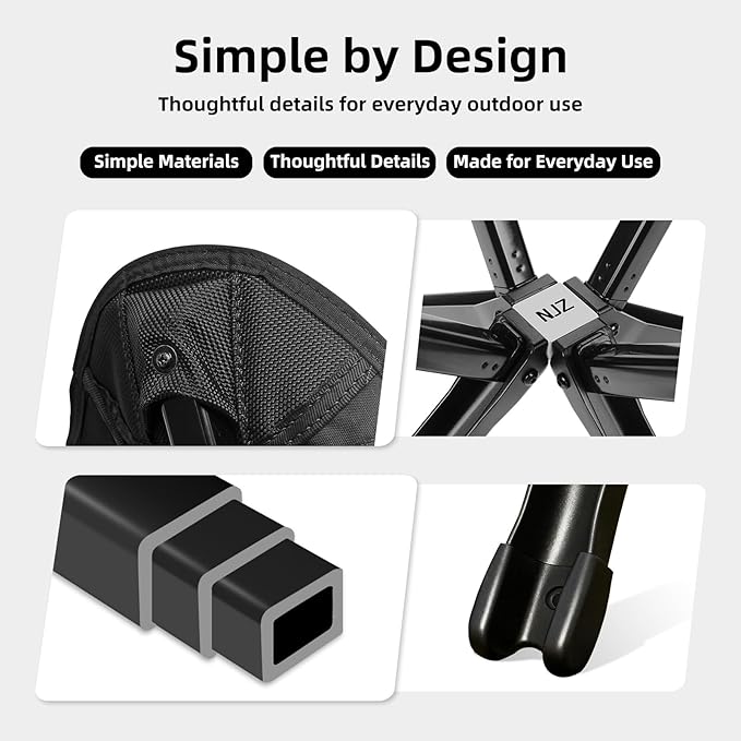 Lightweight Folding Camping Chair — Compact & Easy to Use, Portable Chair for Everyday Outdoor Comfort, Beach, Camping, Travel & Backyard