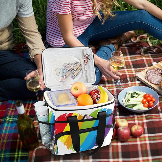 AUUXVA Cooler Bag Large Camping Cooler Tote Lunch Cooler Bag Leakproof Insulated Waterproof Lunch Box