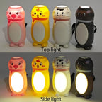 4 Pack Small Mini LED Flashlights for Kids Toddlers Cute Small Animal Flashlight- 2 in 1 Flashlight Camping Lantern Flashlights - Christmas Gifts Stocking Stuffers for Girls Boys Party Favors