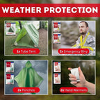 Emergency Zone 2 & 4 Person 72 Hour Survival Kit | Bug Out Bag with Food, Water, First Aid, Emergency Shelter, Survival Gear - Disaster Preparedness Go Bag for Earthquake, Hurricane, Car, Home