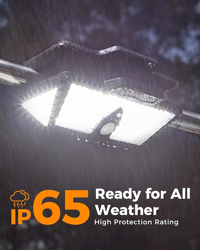208LED High Bright Solar RV Lights Exterior, Clip on Solar RV Porch Light, 6000 mAh Camper Lights for Outside with Remote Control, Camping Light Outdoor Waterproof Motion Sensor for Camper Awning
