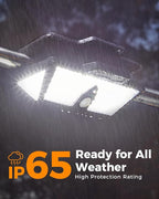 208LED High Bright Solar RV Lights Exterior, Clip on Solar RV Porch Light, 6000 mAh Camper Lights for Outside with Remote Control, Camping Light Outdoor Waterproof Motion Sensor for Camper Awning
