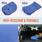 Japard 110 L / 30 Gal Water Bladder Tank, Foldable Portable Rainwater Storage Container, Emergency Water Bag for RV, Truck Bed, Fire Prevention, Drought Resistance, Blue