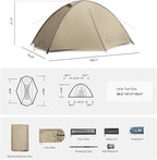 Naturehike Jiling 1/2 Person Backpacking Tent 4 Season Lightweight Tent for Hiking & Bikepacking Easy Setup 3000mm Waterproof Ultralight CampingTents for Outdoor Cycling