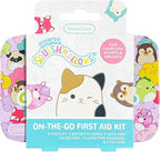 Smart Care Squishmallow First Aid Kit Travel Essentials with Antiseptic Wipes, Cute Bandage Variety Pack for Kids, Latex-Free Gauze Pads and Bandages in Tin Case, 33PC