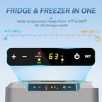 Antarctic Star 12 Volt Refrigerator,53QT(50L)Electric Cooler Compressor, Portable Refrigerator -4℉~68℉,Car Fridge 12/24V DC 100-240V AC,Portable Freezer with Wheels&2 Baskets for Camping,Travel,GREEN