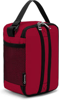 BEIMILY Lunch Box for Men Women Adults,Mini Insulated Lunch Bag for Office Work Picnic,Reusable Portable Lunchbox,Soft Cooler Tote Bag,6 can cooler bag,Mini,Red