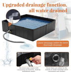 Portable Shower Pan 41"x41"x10" Large Outdoor Shower Tray Foldable Shower Base & Basin Floor for Camping RV Beach Pool Deck Pet Bathing Outdoor Indoor Shower Stall Enclosures