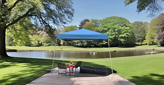 Impact Canopy 040000003 Slant Leg Canopy, 10' x 10', Blue-No Sidewall