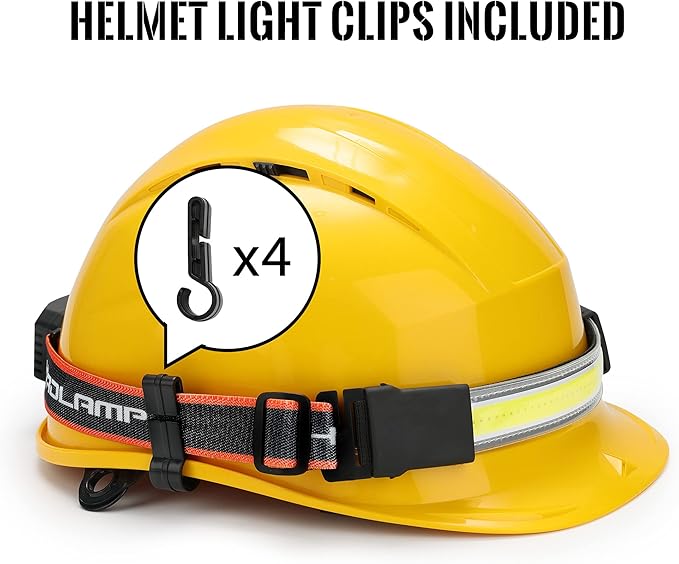 Adelante LED Headlamp Flashlight, 1000LM 230°Wide-Beam Rechargeable Head Lamp for Adults, Red Taillight & 4 Clips Waterproof Hard Hat Light Headlamps for Running Hiking and Camping