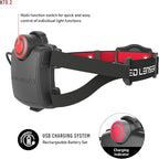 Ledlenser H7R.2 Rechargeable Headlamp - Black - Advanced Focus System & High Power LED Headlamp - Dual Power Source & Head Light LED - 300 Lumens Tactical Helmet Light