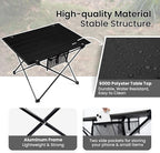 ONETIGRIS Foldable Camping Table, Lightweight Portable Table Sturdy & Quick Setup, Holds Up to 66 lbs, Perfect for Camping, Hiking, Backpacking, Picnic, Beach, Travel