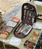 Outdoor Tableware Portable Set Picnic Knife Kitchen Storage Utensils Picnic Supplies Full Set of Camping Equipment