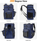 Insulated Cooler Backpack, 40L Leakproof Backpack with Double Compartments for Men & Women, Large Lunch Cooler for Camping, Beach, Travel, Picnic, Up to 48 Cans