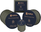1000lb Paracord, 5/32" (4mm) 12 Strand Nylon Tactical Parachute Cord, 100ft–1000ft Utility Rope for Survival, Camping, Hiking, Outdoor Crafting, Bracelets & Clothesline