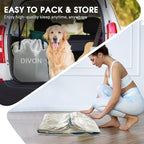 DIVON Air Mattress Full with Built in Pump,18’’Thicken Inflatable Mattress in 3 Mins,Foldable Blow Up Mattress,Portable Full Size Air Mattress for Camping,Travel&Floor,Air Bed for Adults,660lbs
