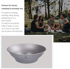 Boundless Voyage Ultralight Titanium Bowl Pan Plate Dish with Carry Bag Outdoor Camping Portable Tableware Cookware (Ti15165B (800ml Bowl))