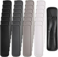 Yahenda 28 Sets Reusable Travel Utensils Set with Case Wheat Straw Cutlery Portable Spoon Knife Forks Plastic Tableware Lunch Box Accessories Bulk for Adults Travel Picnic Camping Utensils(Cold Color)