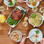 Silverware Flatware Cutlery Set， Outdoor Camping Stainless Steel Table Knife， Fork， Spoon， Plate， Food Clip， Portable Tableware Bag Set，Gold-6Set