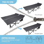 REDCAMP 2 Person Oversize Camping Cots for Adults, 56'' Extra Wide Sleeping Cots Heavy Duty, XXXL Cots Portable for Outdoor Indoor Office, Grey