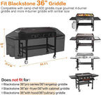 Griddle Cover for Blackstone 36" Griddle,Upgraded Rip-Proof&Waterproof 600D Flat Top Grill Cover,Windproof 1528 Grill Cover for Blackstone and More 4-Burner Griddle with Straps and Air Vent