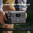 EF ECOFLOW Portable Power Station RIVER 2, 256Wh LiFePO4 Battery/ 1 Hour Fast Charging, 2 Up to 600W AC Outlets, Solar Generator (Solar Panel Optional) for Outdoor Camping/RVs/Home Use