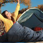 0 Degree Sleeping Bag 100% Cotton Flannel XXL Cold Weather Winter Oversized Sleeping Bag for Adults Camping Zero Degree Big and Tall with Compression Sack