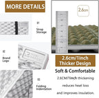 R2.6 3-Season Foam Sleeping Pad, 1inch Thickened Ultralight Closed Cell Camping Mattress with Bandage, Waterproof Thermal Folding Sleeping Pad Suitable for Backpacking, Camping