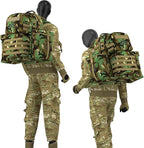 Akmax MOLLE II Medium Rucksack Military Tactical Backpack with Detachable Side Pouches & Upgraded Frame for Enhanced Comfort