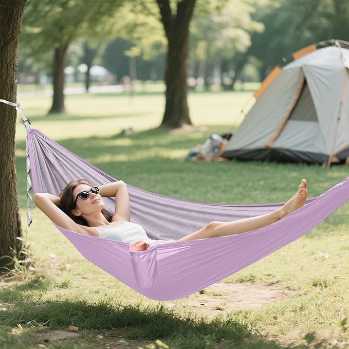 Clematis Camping Hammock Double Hammocks with Travel Bag, Outdoor Hammocks 114" x 54"