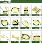 Square Stoneware Tableware Set 58-Piece Phnom Penh Bone China Porcelain Tableware Set, Service for 6-10, Green