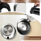 2 Cup Stovetop Espresso Maker Stainless Steel Moka Pot Stove Top Percolator Italian Coffee Makers Capable Mocha Greca Machine Cafe Classic Induction Cookers for Home and Camping 100ml 3.3oz