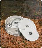 Ceramic Non-Stick Set of Pots Camping Cookware Kit Outdoor Frying Pan Kettle Picnic Tableware Kitchen Utensils