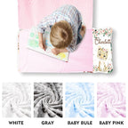 Custom Toddler Nap Mat for Preschool, Personalized Name Kids Sleeping Bag with Foral Leopard Design for Daycare, Roll Up Sleeping Mat with Removable Pillow and Soft Dot Minky Blanke for Girls Camping