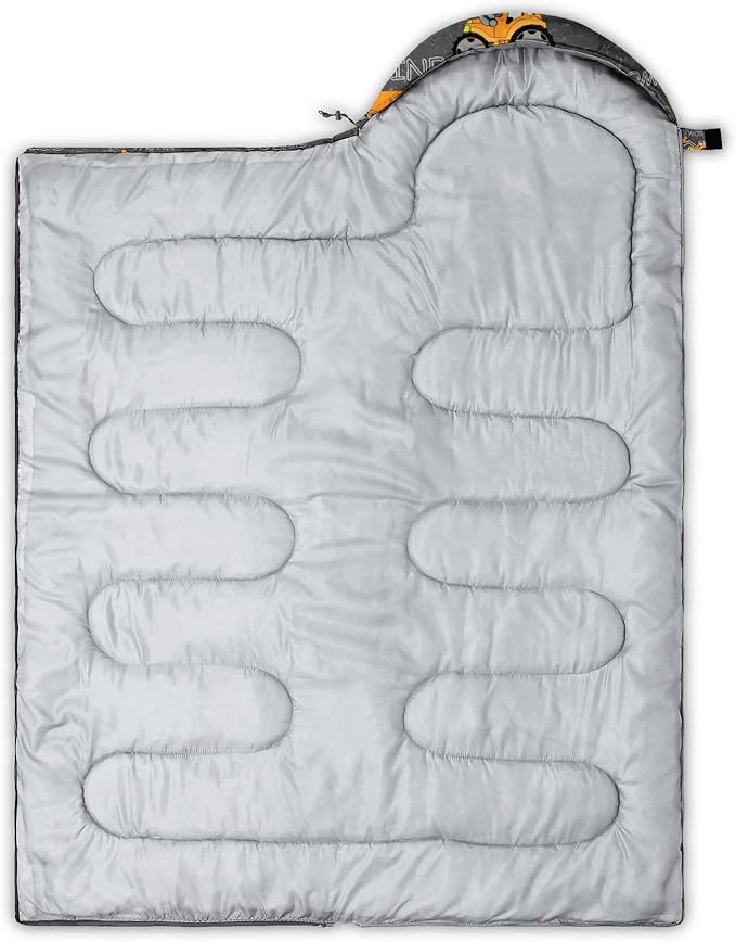 Kids Sleeping Bag for Boys Girls,Checkerboard Cat Print-Lightweight Warm Portable Outdoor Indoor-Waterproof Cold Weather Resistant Sleeping Bag for Camping Hiking