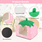 BWOGUE Guinea Pig House Bed Cozy Hamster Cave Large Hideout for Dwarf Rabbits Hedgehog Bearded Dragon Winter Nest Hamster Cage Accessories