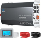 4000W Pure Sine Wave Inverter 48V DC to 110V/120V AC Converter, 8000W Peak, High-Efficiency Off-Grid Power Inverter for Solar System, 4 AC Outlets, USB & Type-C, LCD Remote Control